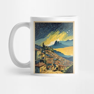 Minas Gerais Brazil Starry Night Vintage Tourism Travel Poster Art Mug